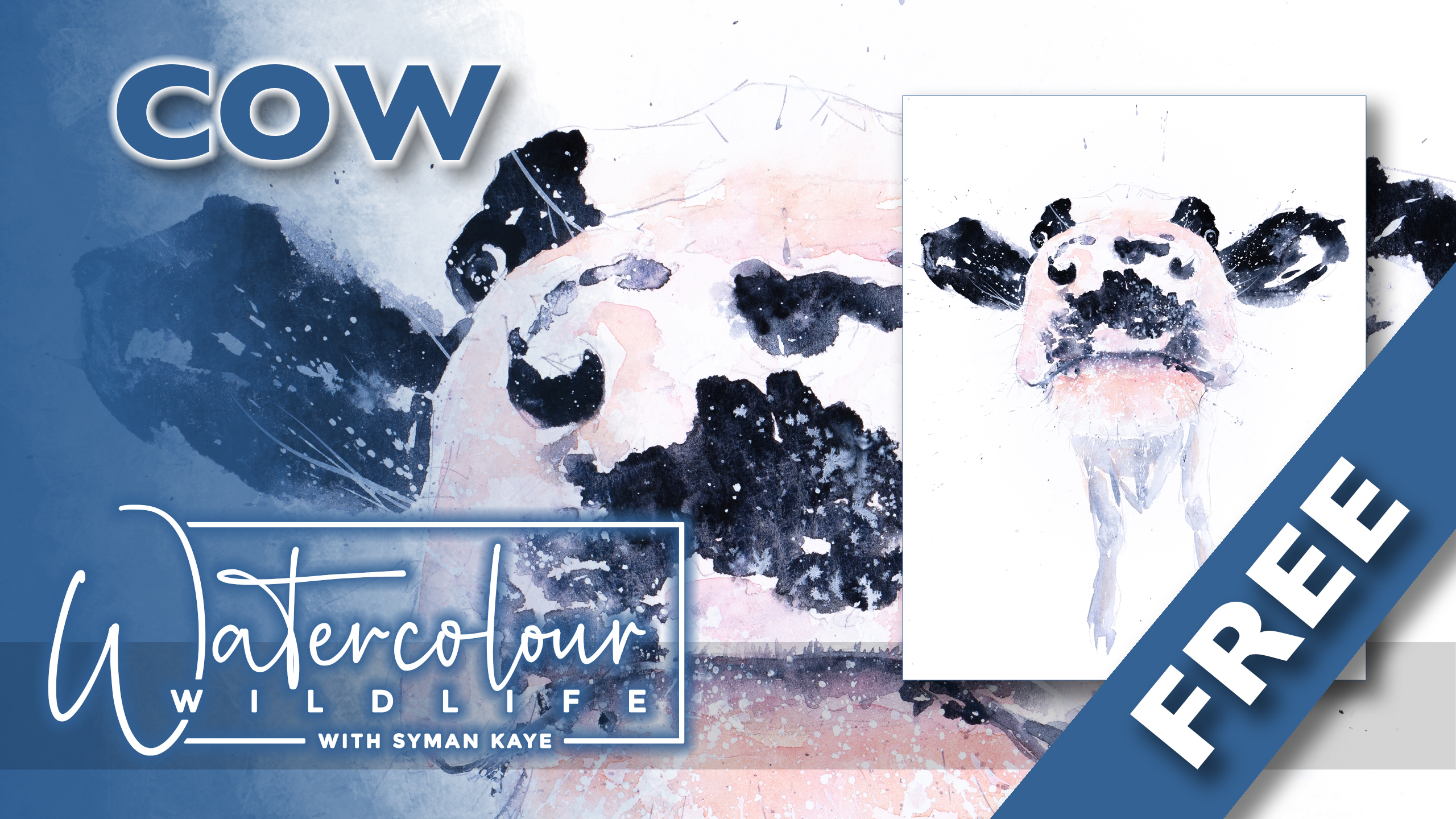 Cow watercolour painting tutorial