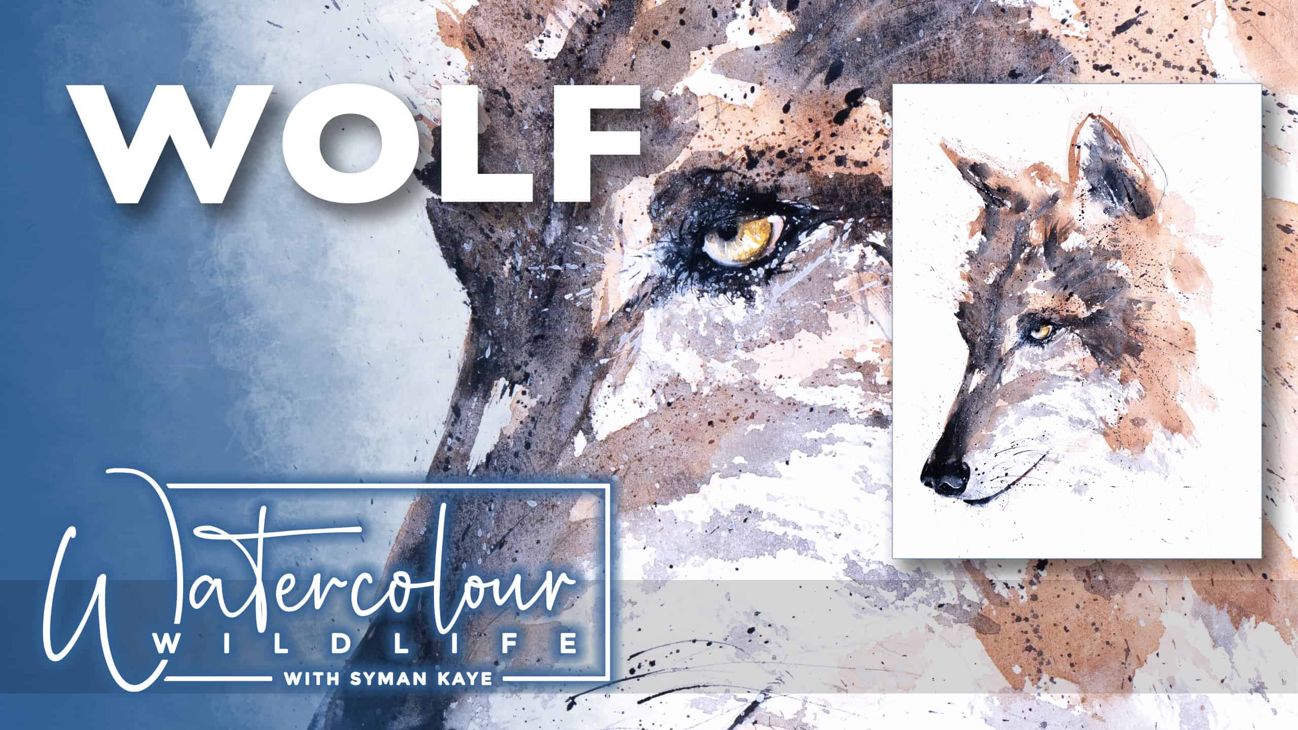 wolf watercolour painting tutorial