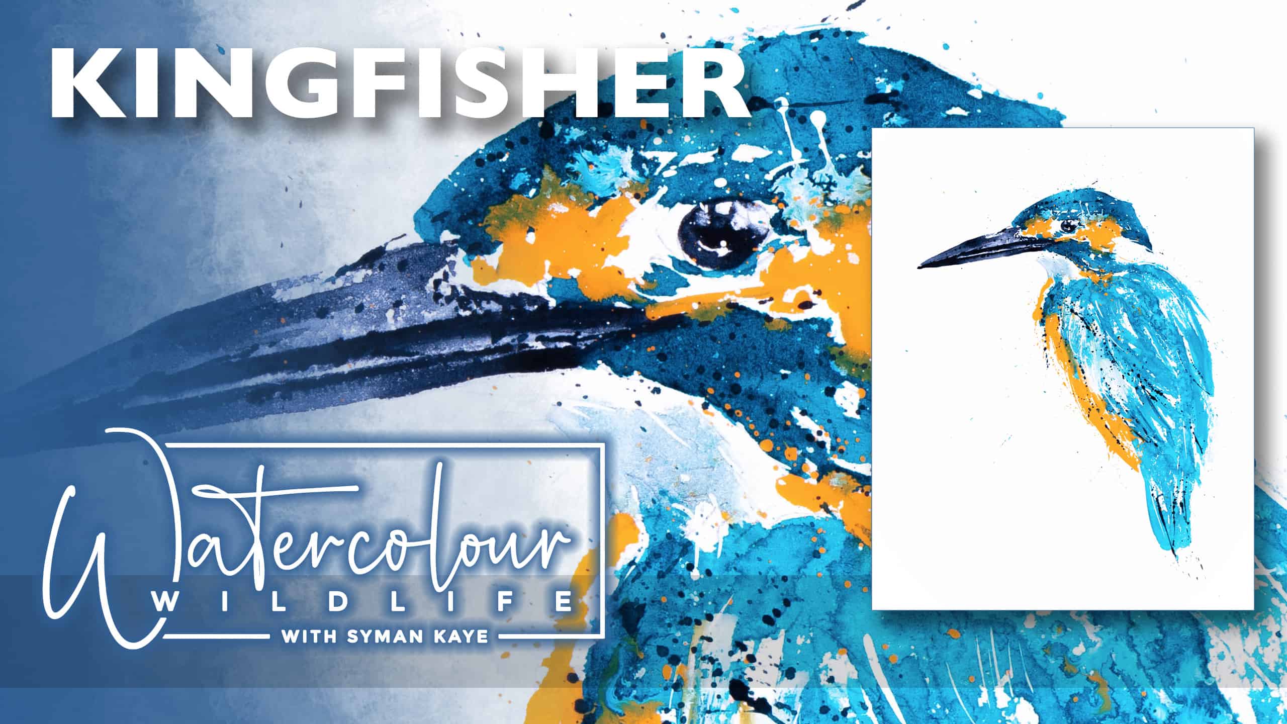 Kingfisher watercolour painting tutorial